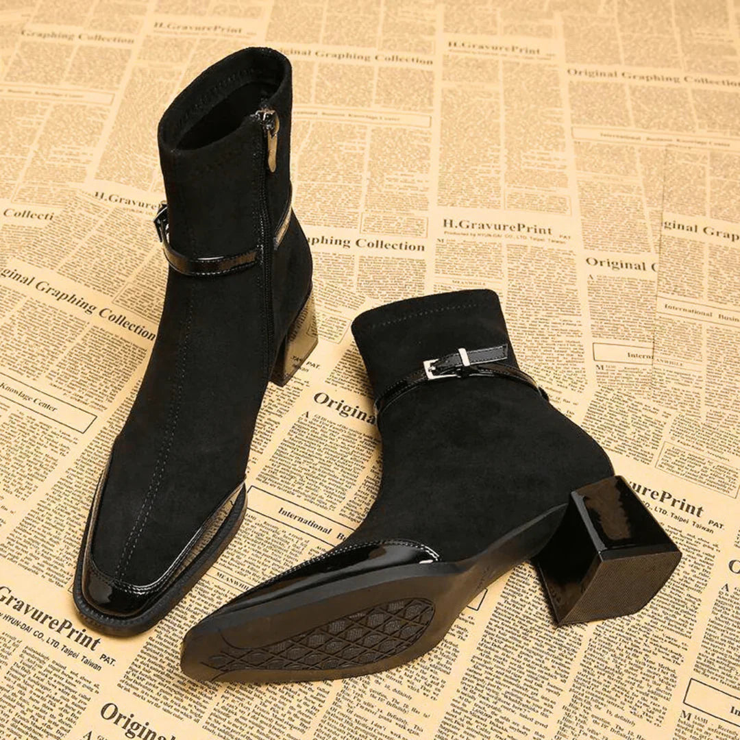 Botines Mujer efecto ante con hebilla ajustable