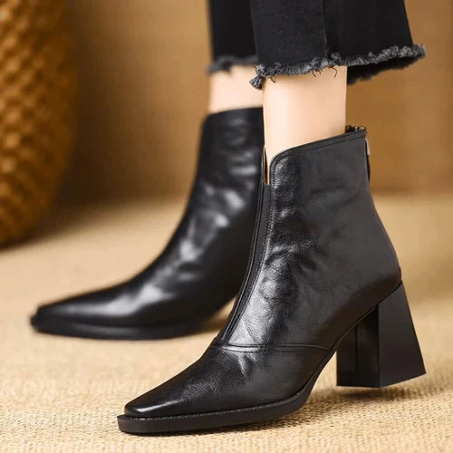 Botines Mujer Tacón Medio Diseño Elegante