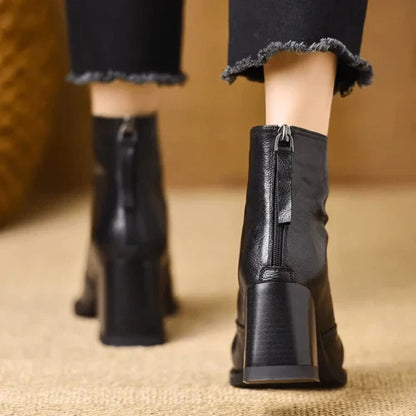 Botines Mujer Tacón Medio Diseño Elegante