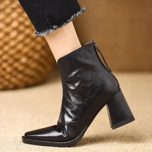 Botines Mujer Tacón Medio Diseño Elegante
