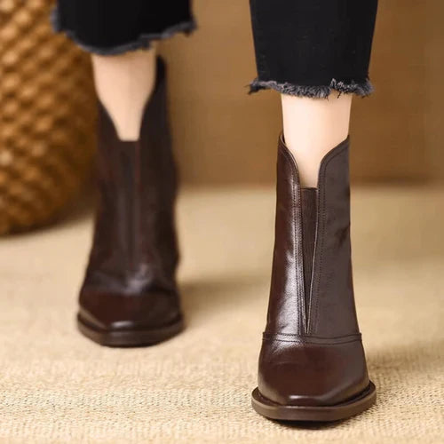 Botines Mujer Tacón Medio Diseño Elegante