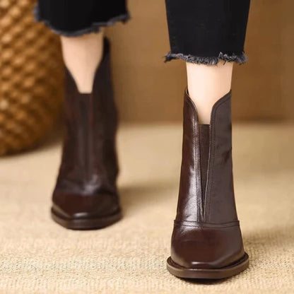 Botines Mujer Tacón Medio Diseño Elegante