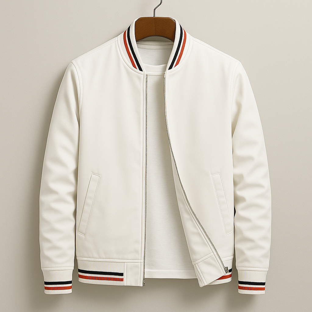 Chaqueta Bomber Hombre de Poliéster Corte Slim Fit Cremallera