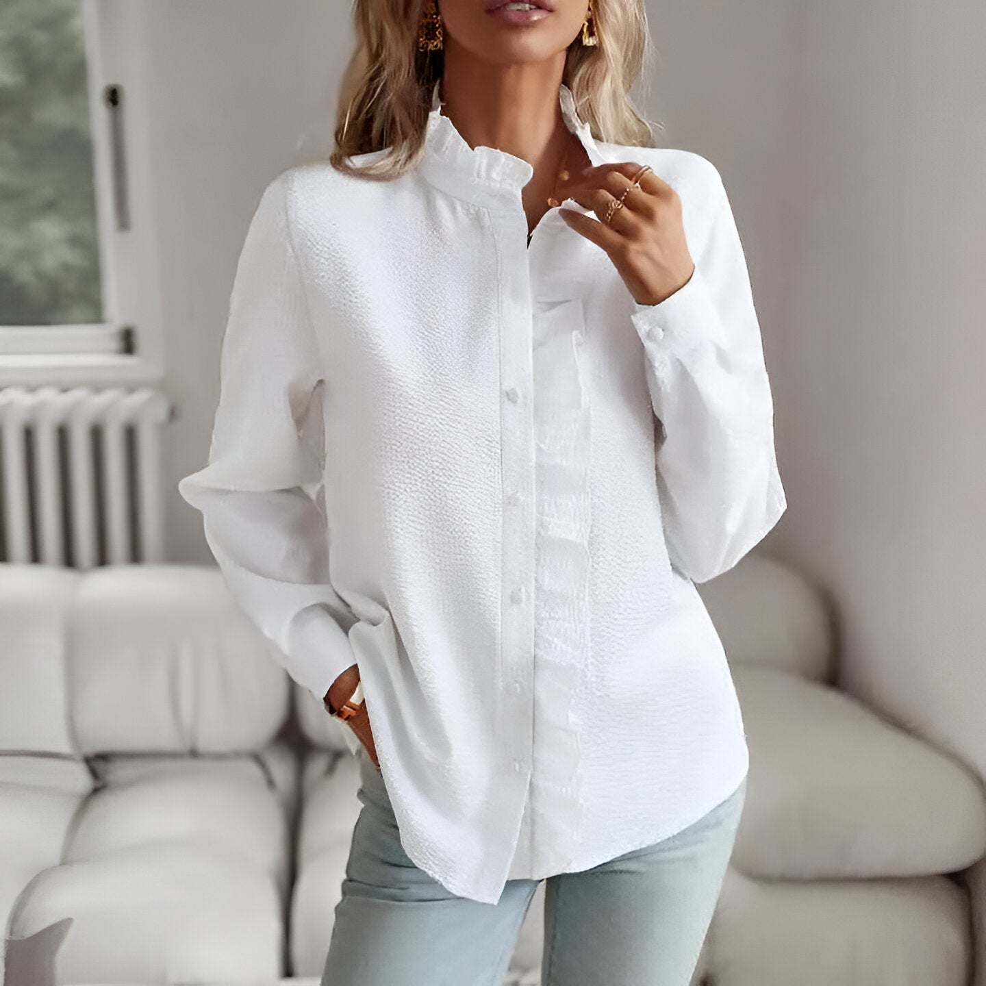 Blusa mujer ligera verano sin mangas elegante