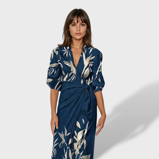 Vestido midi mujer elegante corte ajustado - Mavetta