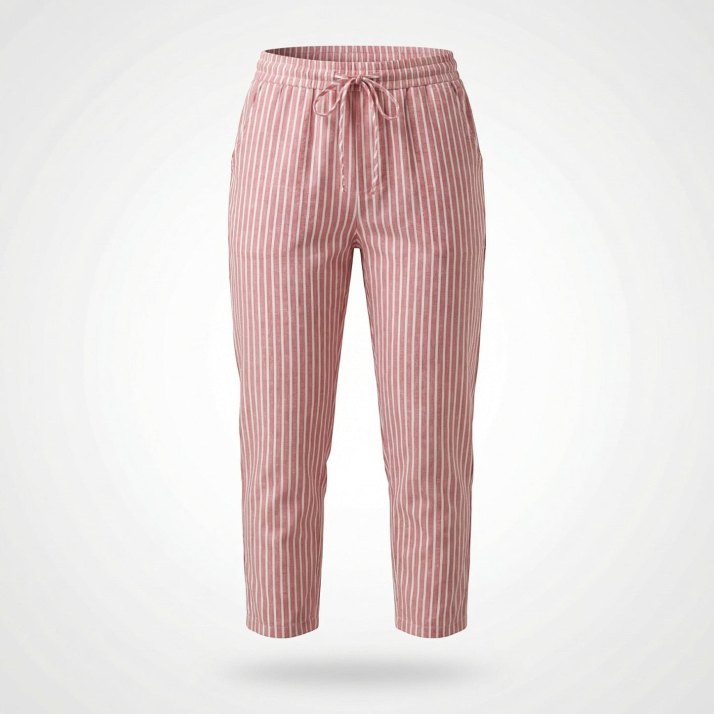 Pantalones Capri Mujer Pernera Ancha Talle Alto Rayas