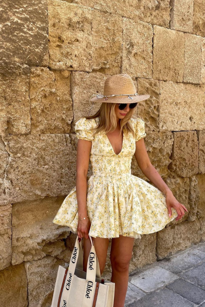 Vestido midi mujer con botones metálicos y manga larga