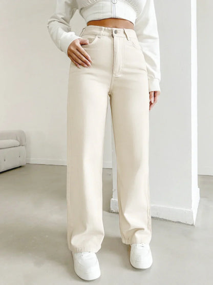 Pantalón Recto Mujer de Talle Alto Elegante - Mavetta