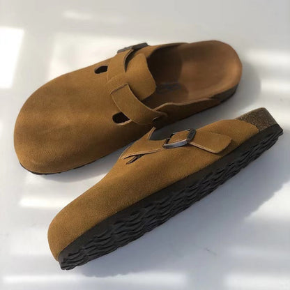 Zuecos Unisex Ante Suela Corcho Anatómica Soporte Arco - Mavetta