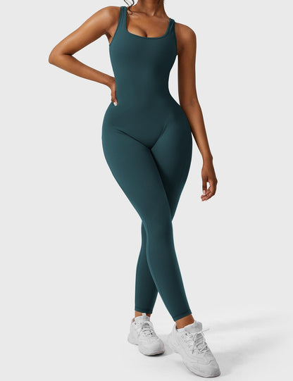 Mono Mujer con Espalda en V Ajuste Elegante