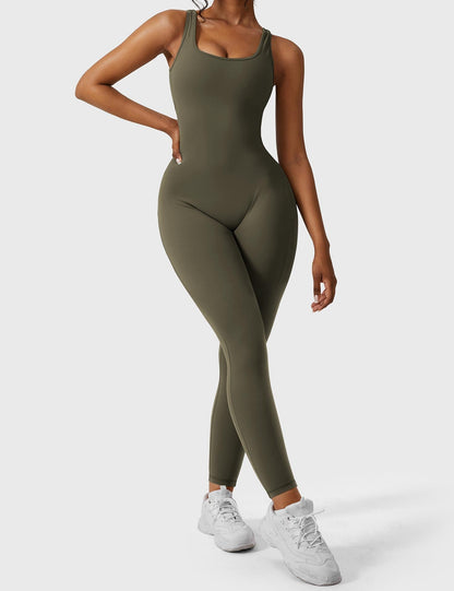 Mono Mujer con Espalda en V Ajuste Elegante