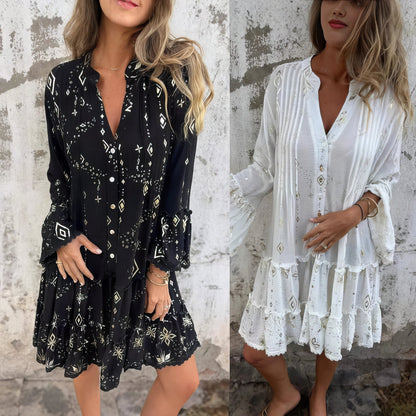 Vestido mujer boho ligero con mangas amplias verano