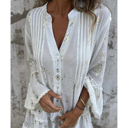 Vestido mujer boho ligero con mangas amplias verano