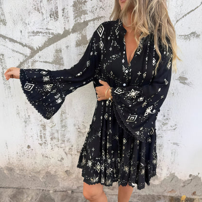 Vestido mujer boho ligero con mangas amplias verano - Mavetta