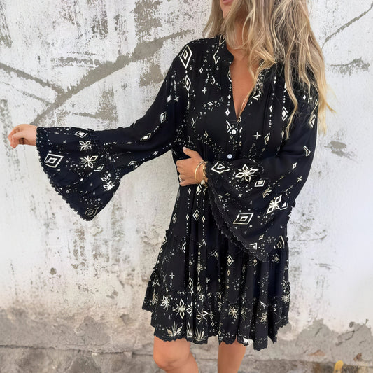 Vestido mujer boho ligero con mangas amplias verano - Mavetta