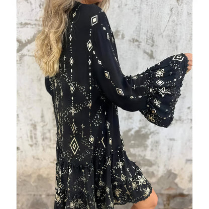 Vestido mujer boho ligero con mangas amplias verano