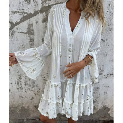 Vestido mujer boho ligero con mangas amplias verano