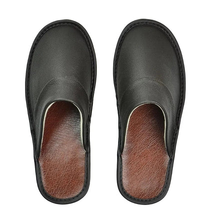 Zapatillas Sin Cordones de Cuero Hombre Casa
