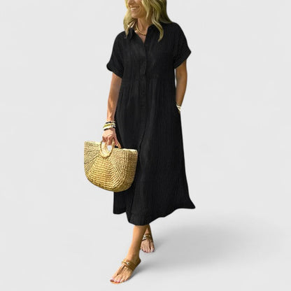 Vestido Camisero Mujer Algodón Ajuste Casual
