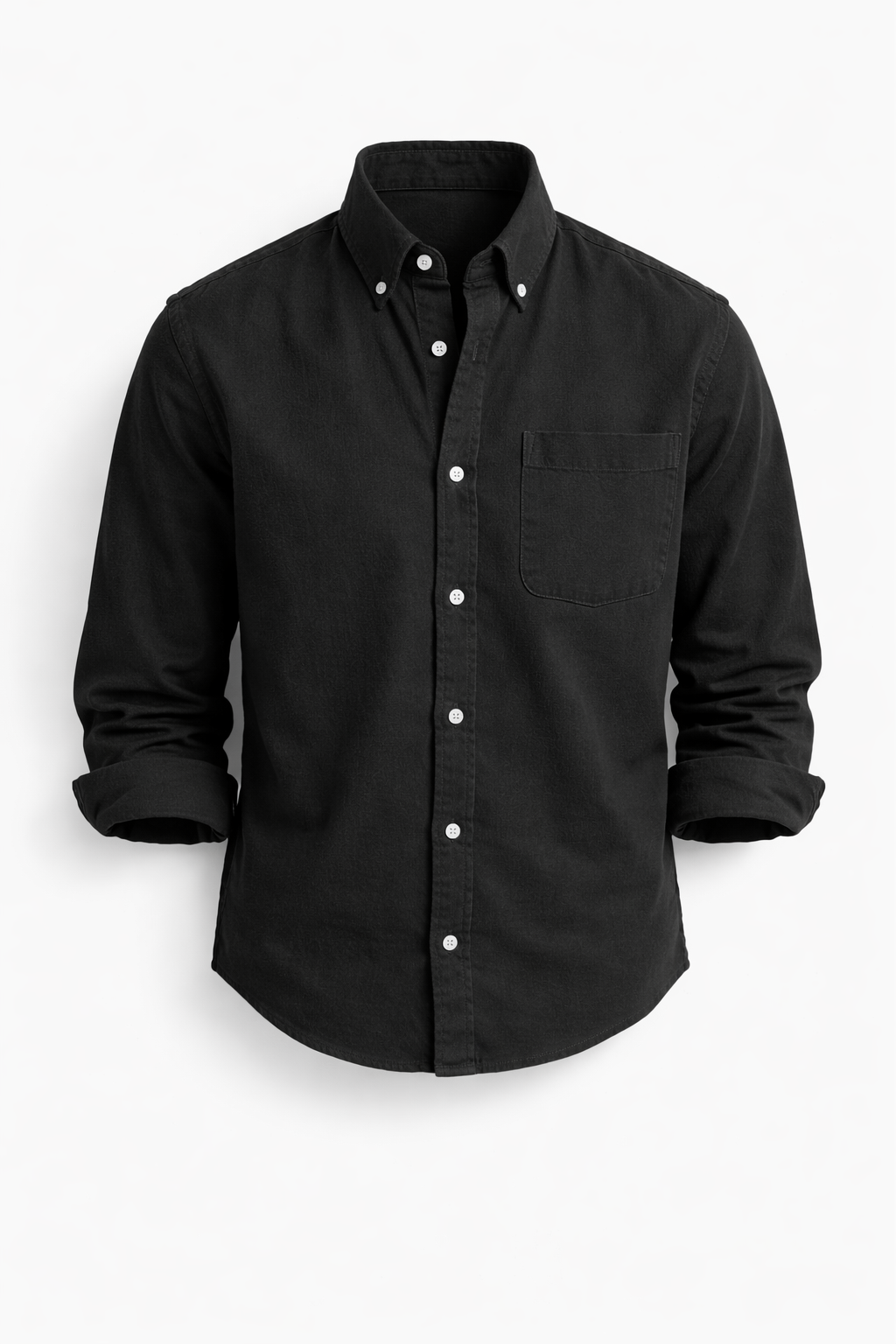 Camisa hombre de lino botones manga larga elegante